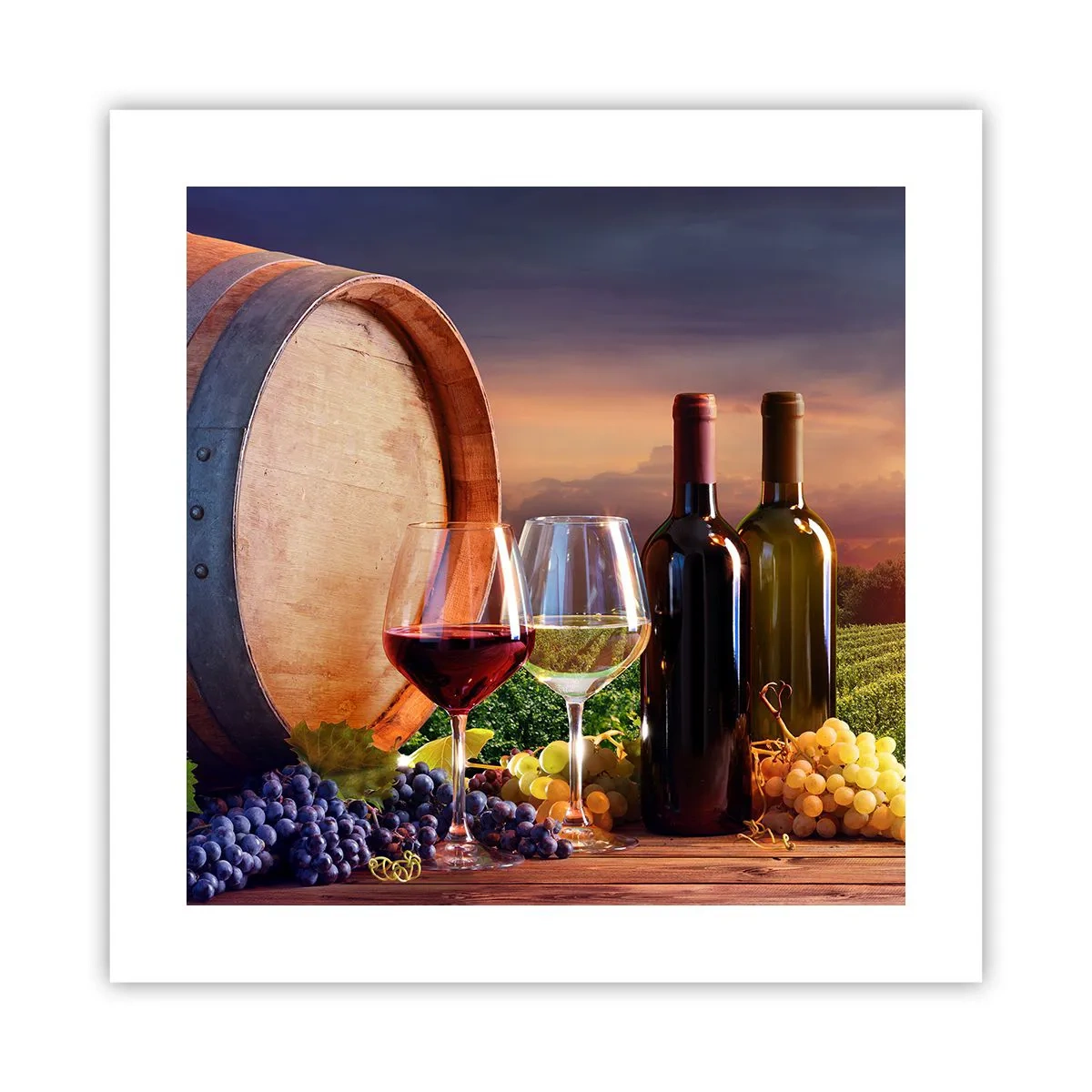 Póster - Aquí la vida tiene un sabor - 40x40 cm