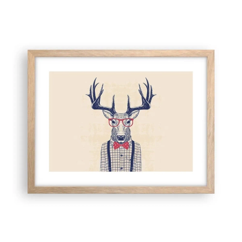 Póster en marco roble claro - Una extravagancia lúdica - 40x30 cm