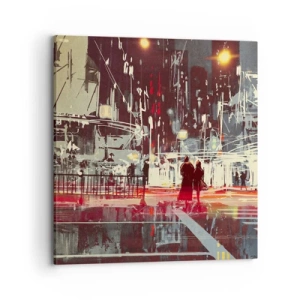 Cuadro sobre lienzo - Impresión de Imagen - Una travesía metropolitana - 70x70 cm