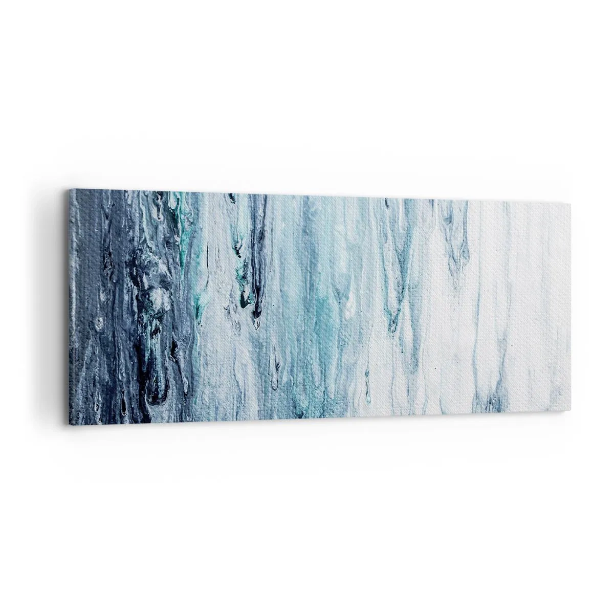 Cuadro sobre lienzo - Impresión de Imagen - Carámbanos de azul - 100x40 cm