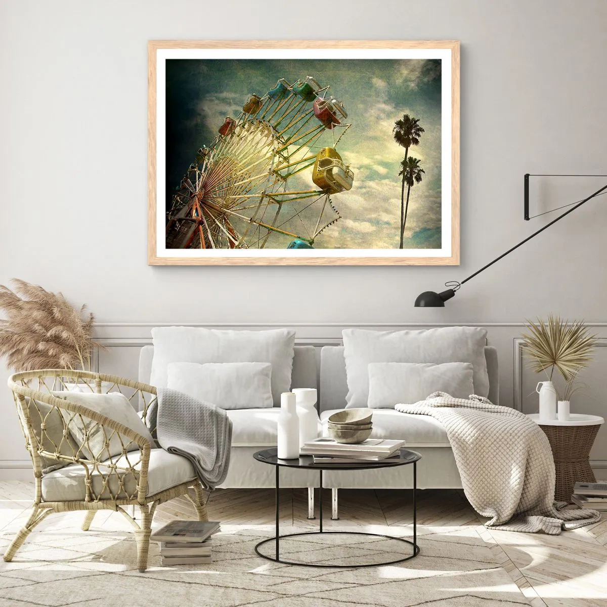 Póster en marco roble claro - Será, será un día estupendo.... - 70x50 cm