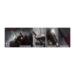 Muestra De Fotomural Standard Eco - Unidos somos más fuertes - Caballero con armadura, Ejército, Abstracción - 100x30 cm