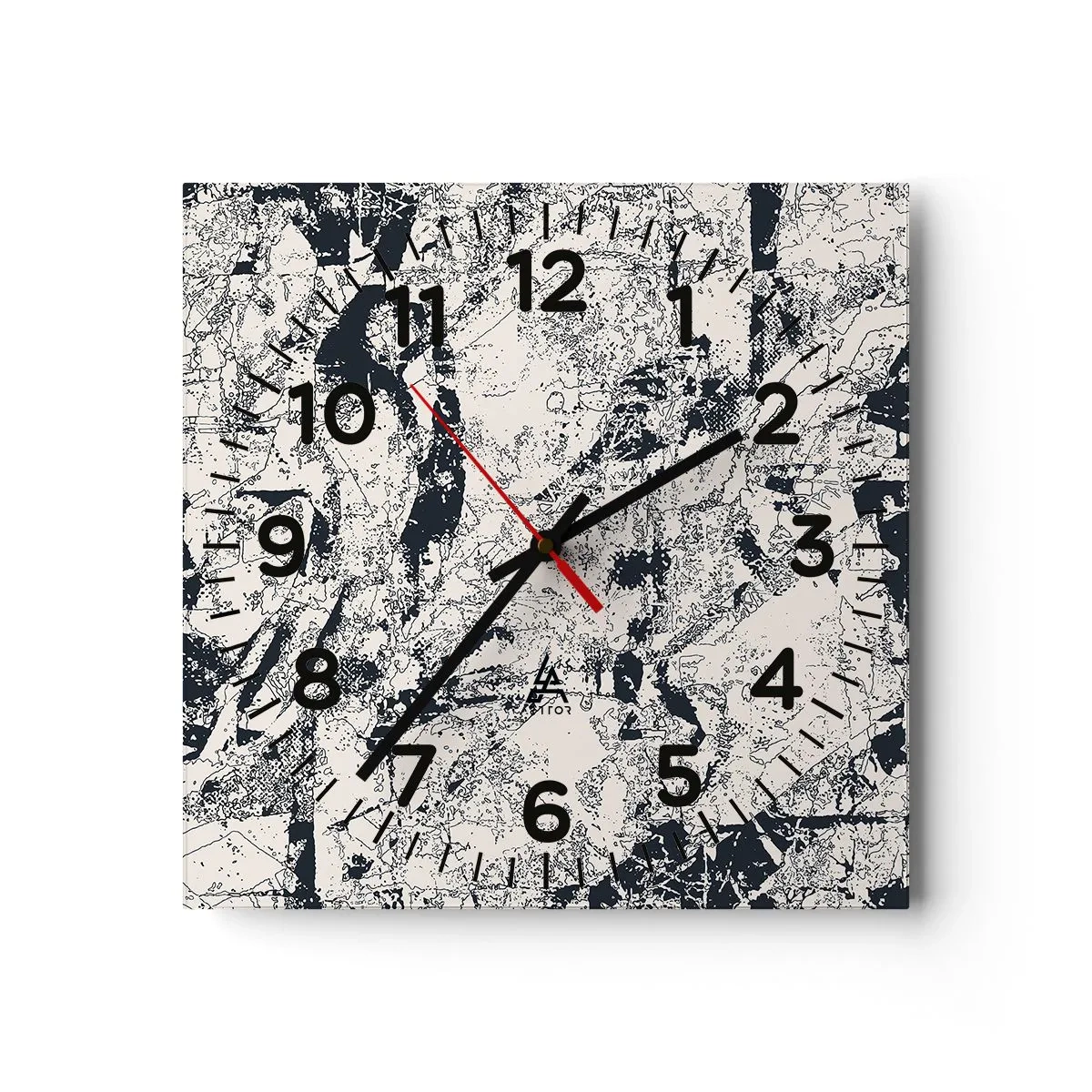 Reloj de pared - Reloj de vidrio - La interpenetración de los opuestos - 30x30 cm