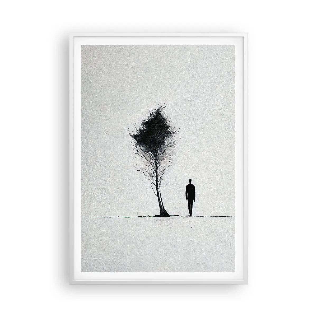 Póster en marco blanco - Todos deambulamos alguna vez - 70x100 cm