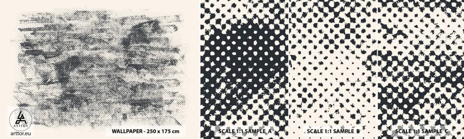 Muestra De Fotomural Standard Eco - Composición brumosa - Abstracción, Pedazo, Patrón moderno - 100x30 cm