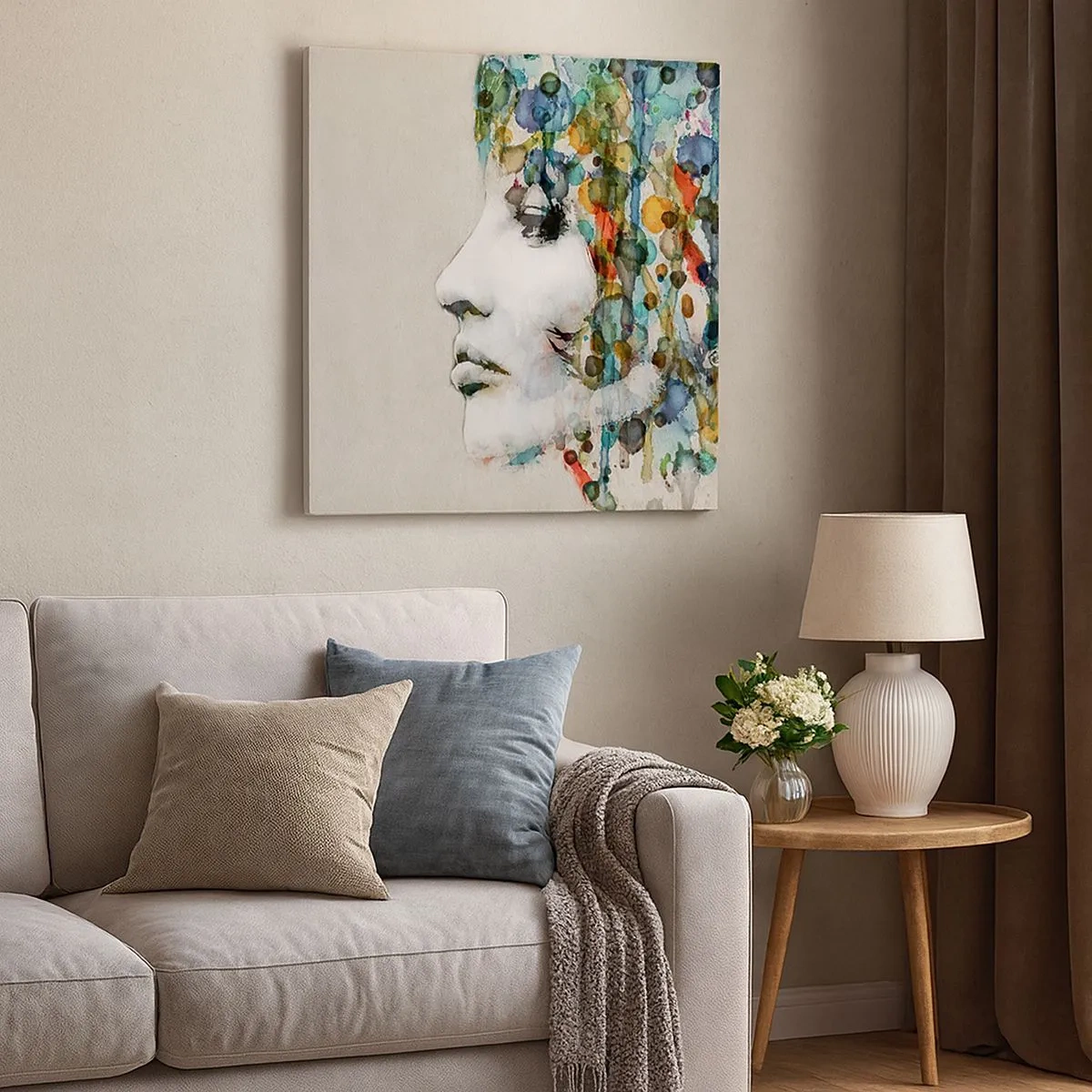 Cuadro sobre lienzo - Impresión de Imagen - Salió del gris - 30x30 cm