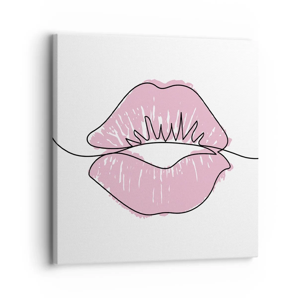 Cuadro sobre lienzo - Impresión de Imagen - ¿Listo para un beso? - 30x30 cm