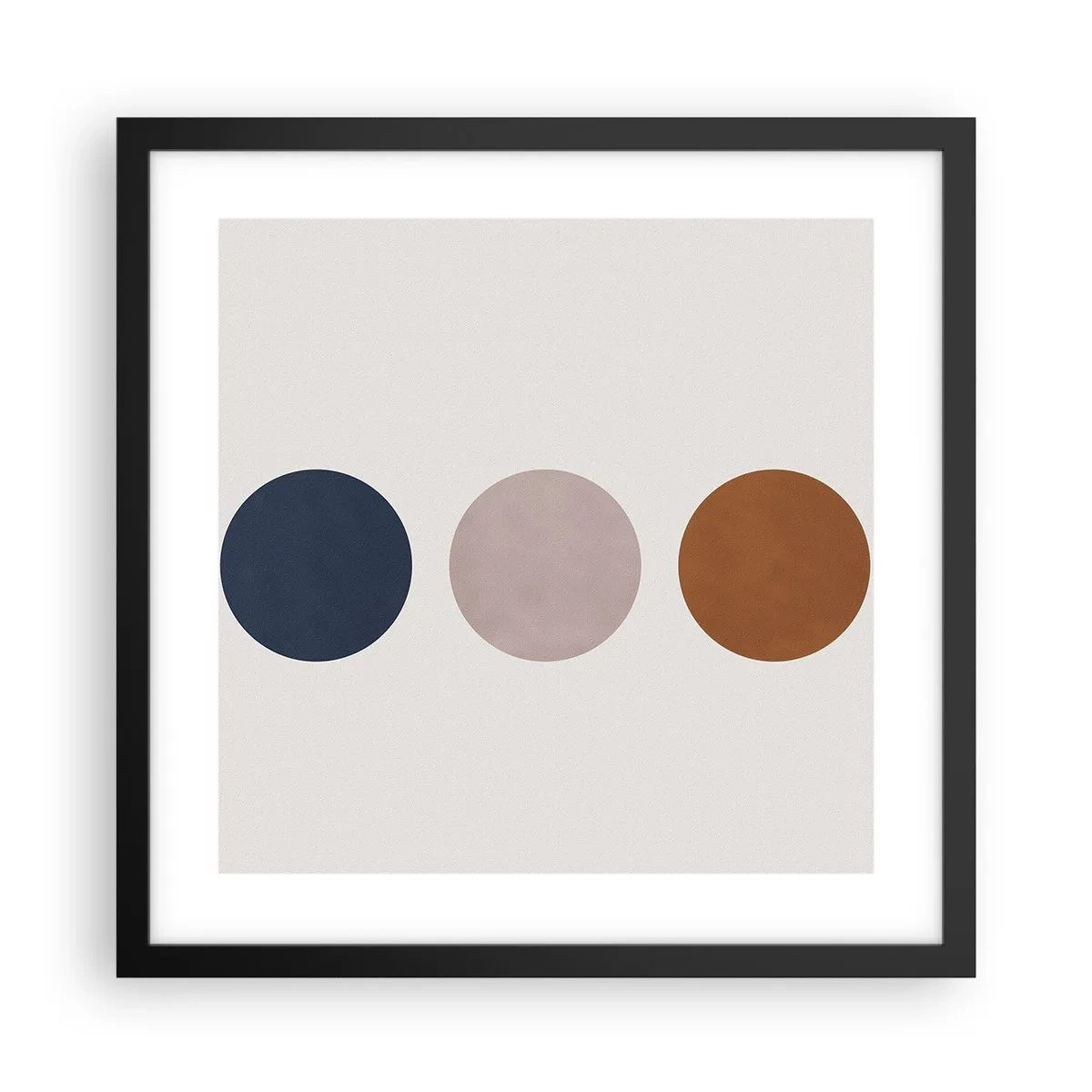 Póster en marco negro - Símbolo de perfección - 40x40 cm