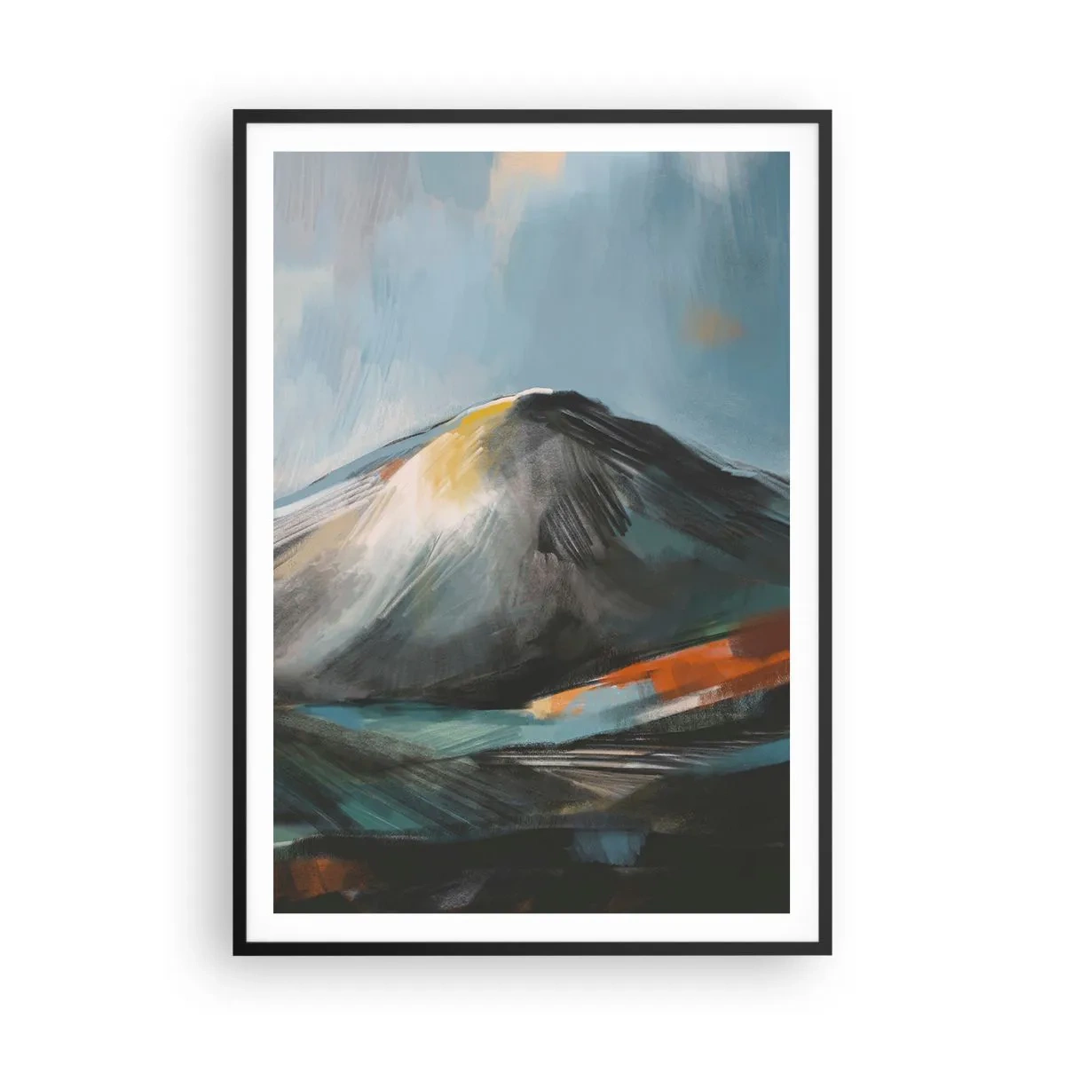 Póster en marco negro - Crudo y bello - 70x100 cm