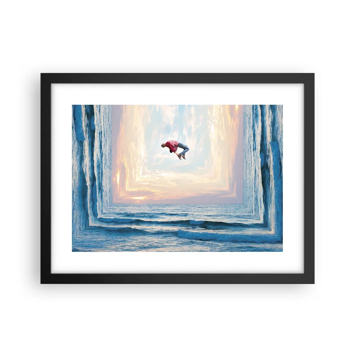 Póster en marco negro - A otra dimensión - 40x30 cm