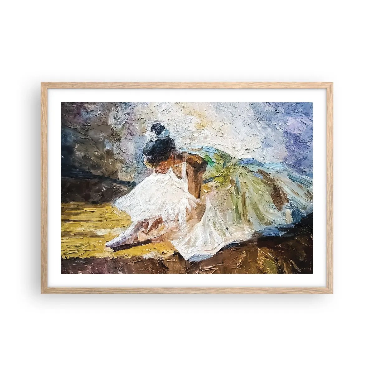 Póster en marco roble claro - De un cuadro de Degas - 70x50 cm