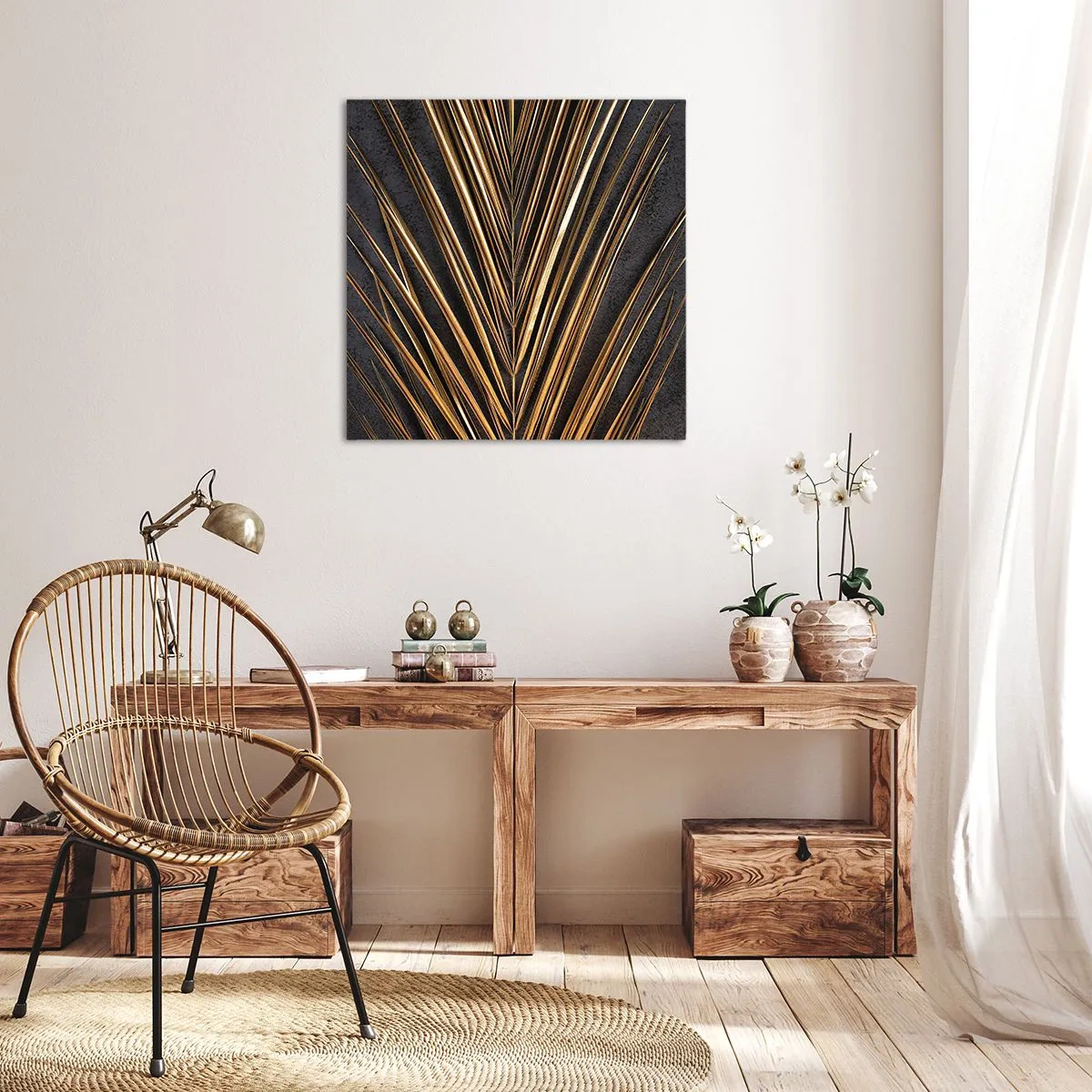 Cuadro sobre lienzo - Impresión de Imagen - El oro de los trópicos - 30x30 cm