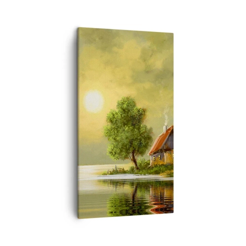 Cuadro sobre lienzo - Impresión de Imagen - Es hermoso, como salido de un cuadro - 45x80 cm