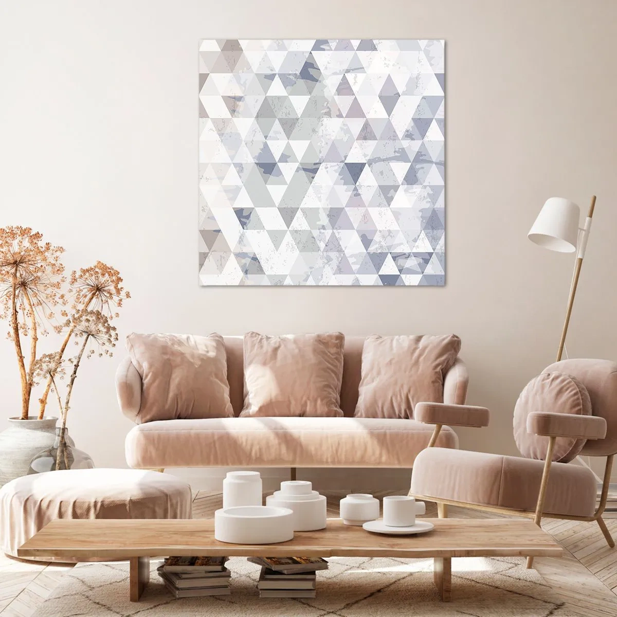 Cuadro sobre lienzo - Impresión de Imagen - A ritmo de triángulo - 60x60 cm