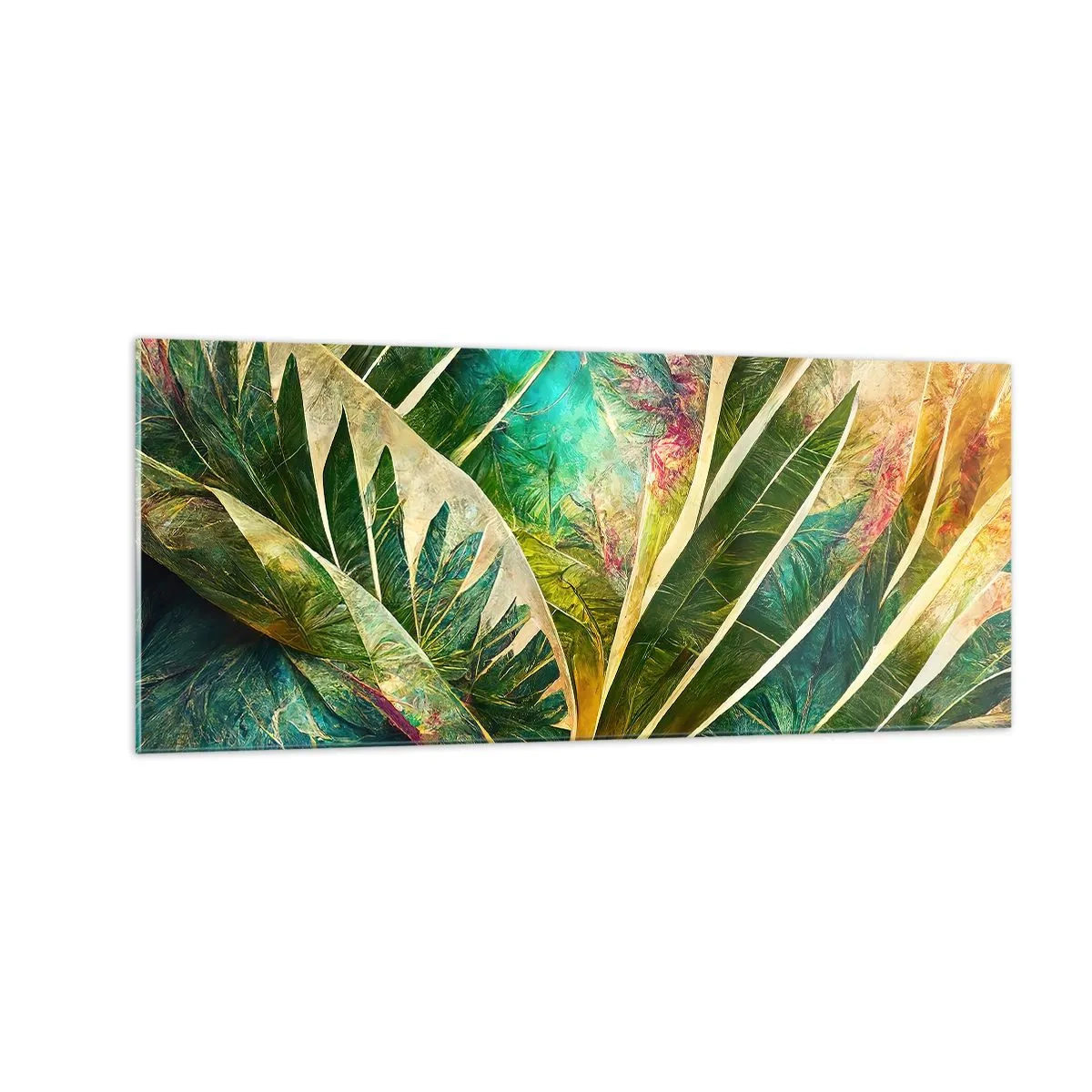 Cuadro sobre vidrio - Impresiones sobre Vidrio - Los colores del trópico - 100x40 cm