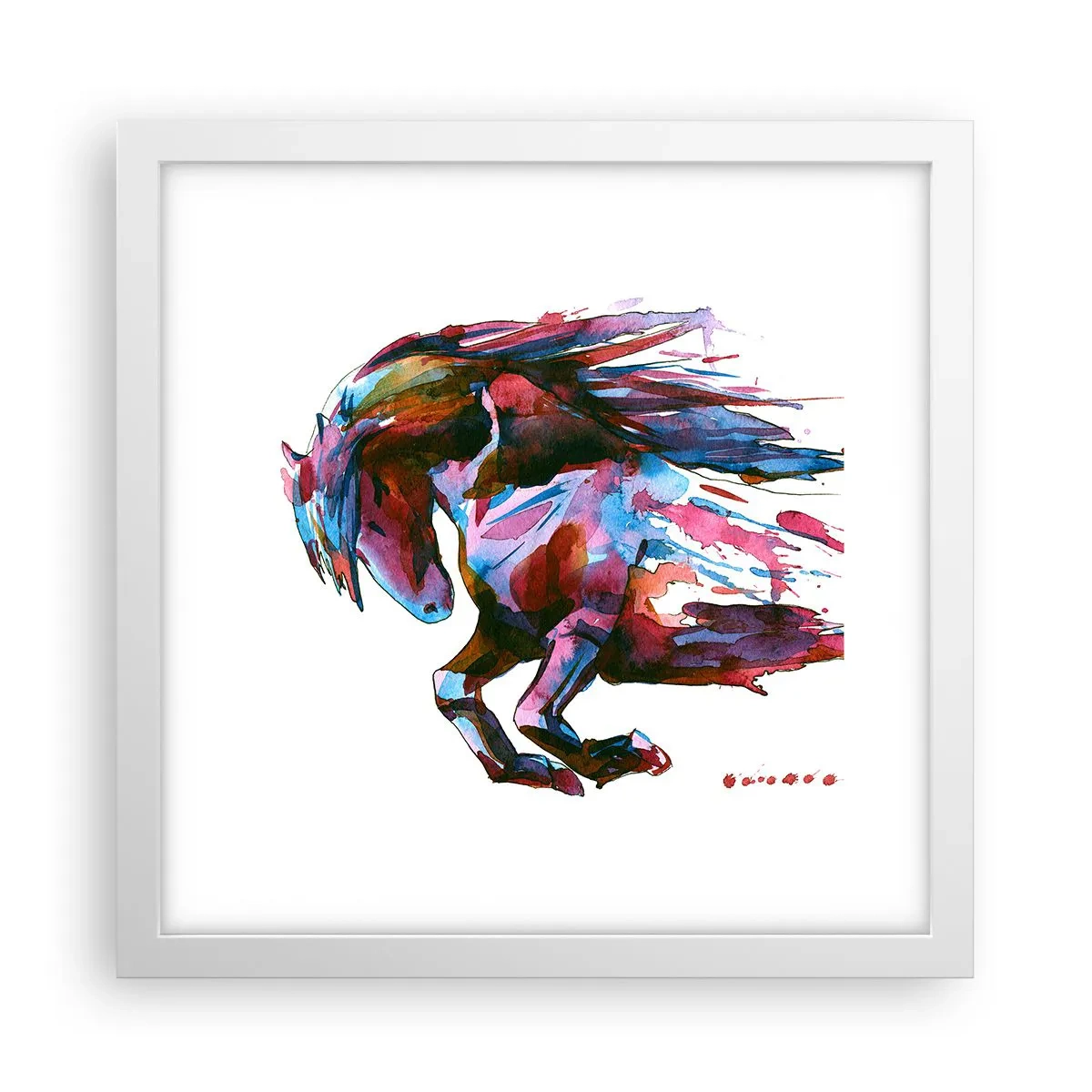 Póster en marco blanco - En éxtasis - 30x30 cm