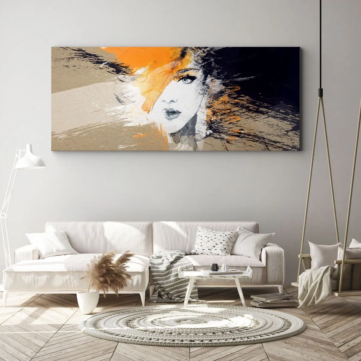 Cuadro sobre lienzo - Impresión de Imagen - Y se convierte en luz - 100x40 cm