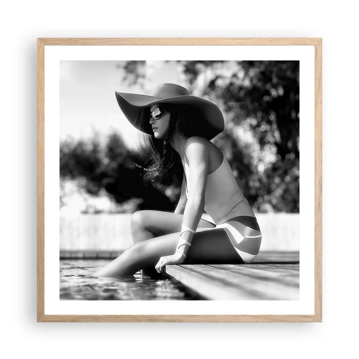 Póster en marco roble claro - Un sueño de verano - 60x60 cm