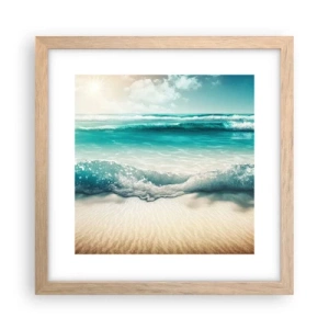 Póster en marco roble claro - Calma oceánica - 30x30 cm