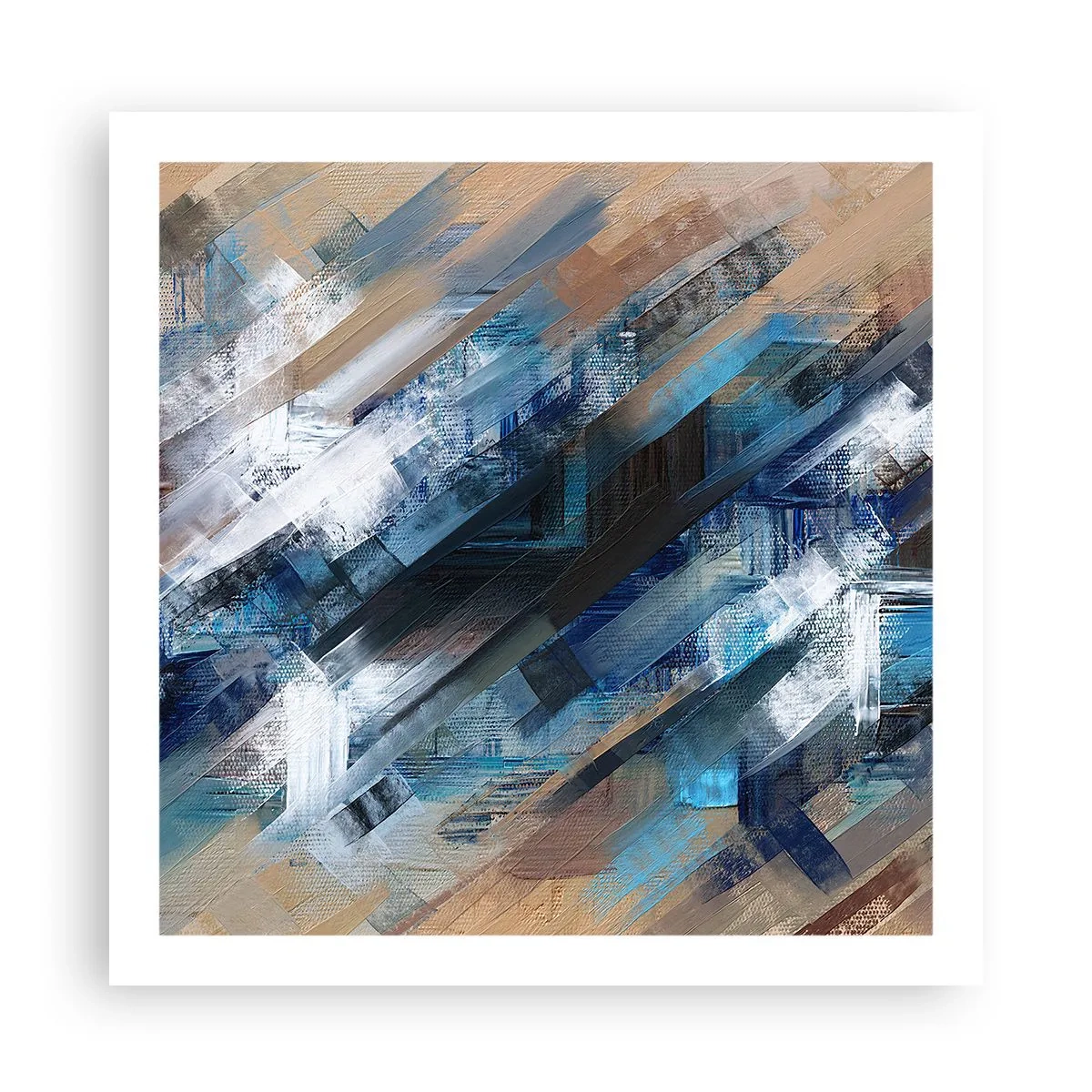 Póster - En una inclinación azul - 60x60 cm