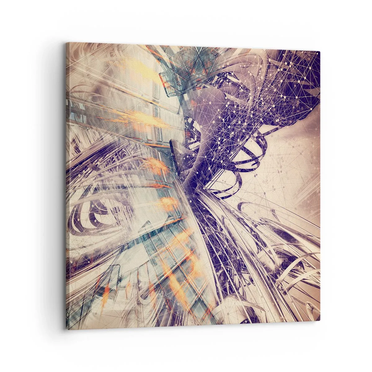 Cuadro sobre lienzo - Impresión de Imagen - Con mucha prisa - 60x60 cm