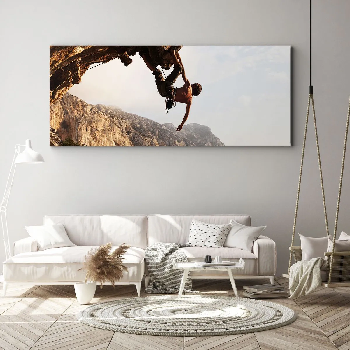 Cuadro sobre lienzo - Impresión de Imagen - Un mundo en la roca - 100x40 cm