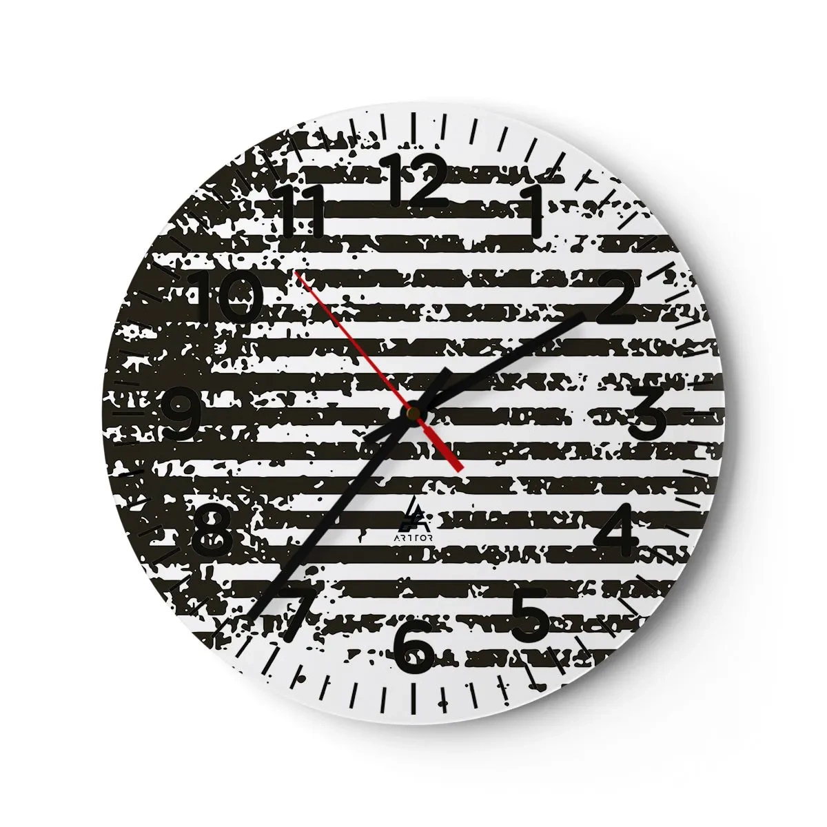 Reloj de pared - Reloj de vidrio - Ritmo y ruido - 40x40 cm