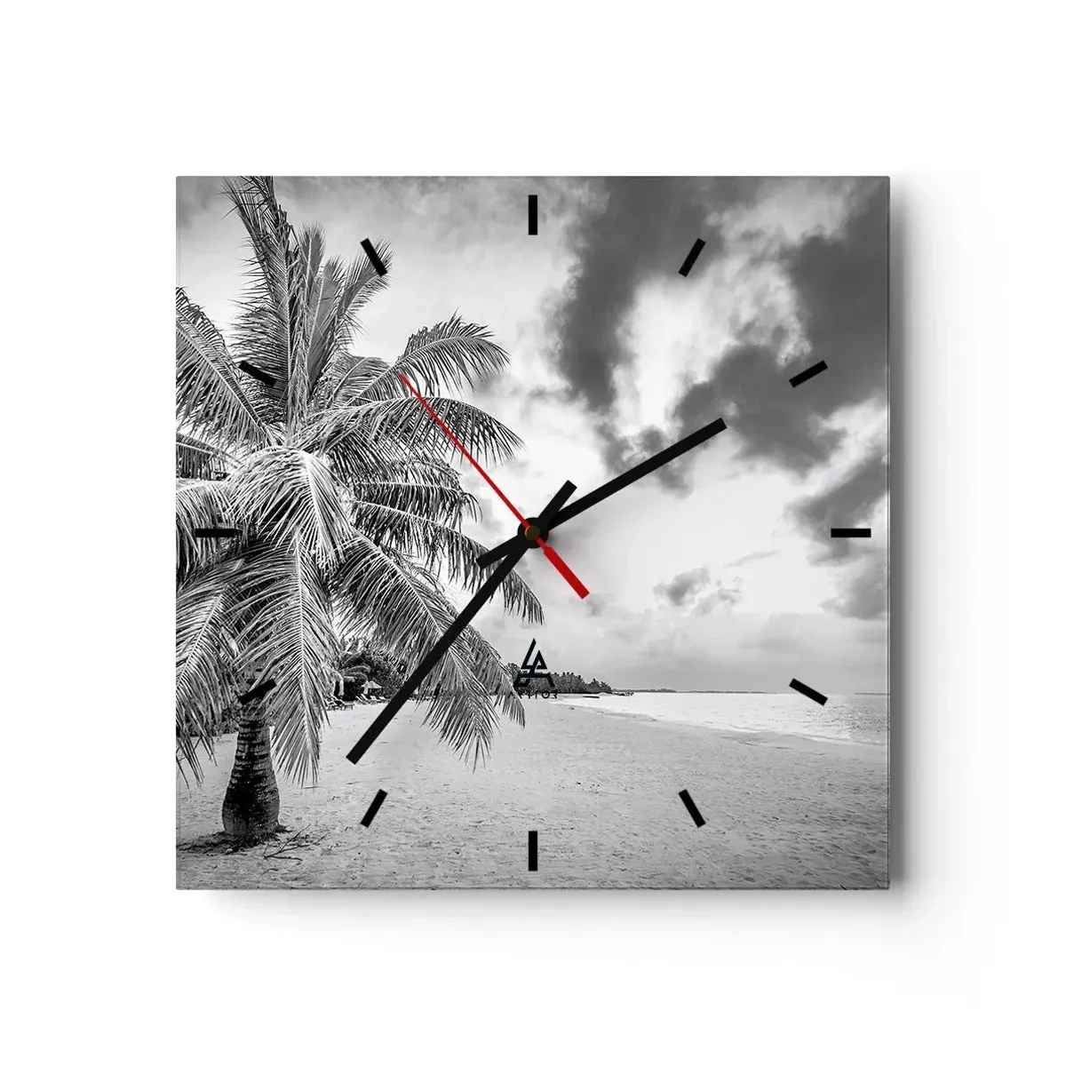 Reloj de pared - Reloj de vidrio - Anhelo de soledad.... - 40x40 cm