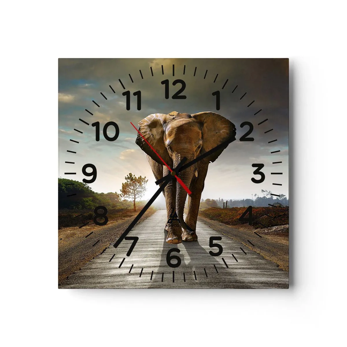 Reloj de pared - Reloj de vidrio - Y para nada en un almacén de porcelana - 40x40 cm