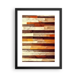 Póster en marco negro - Himno de los árboles del bosque - 30x40 cm