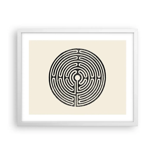 Póster en marco blanco - Orden misterioso - 50x40 cm