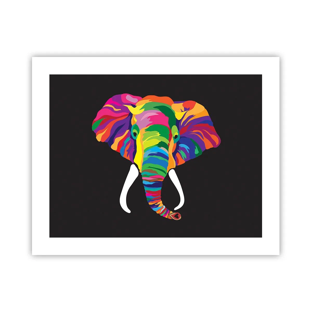 Póster - El elefante al que le gustaba bañarse en el arco iris - 50x40 cm