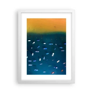 Póster en marco blanco - Un juego de vacaciones - 30x40 cm