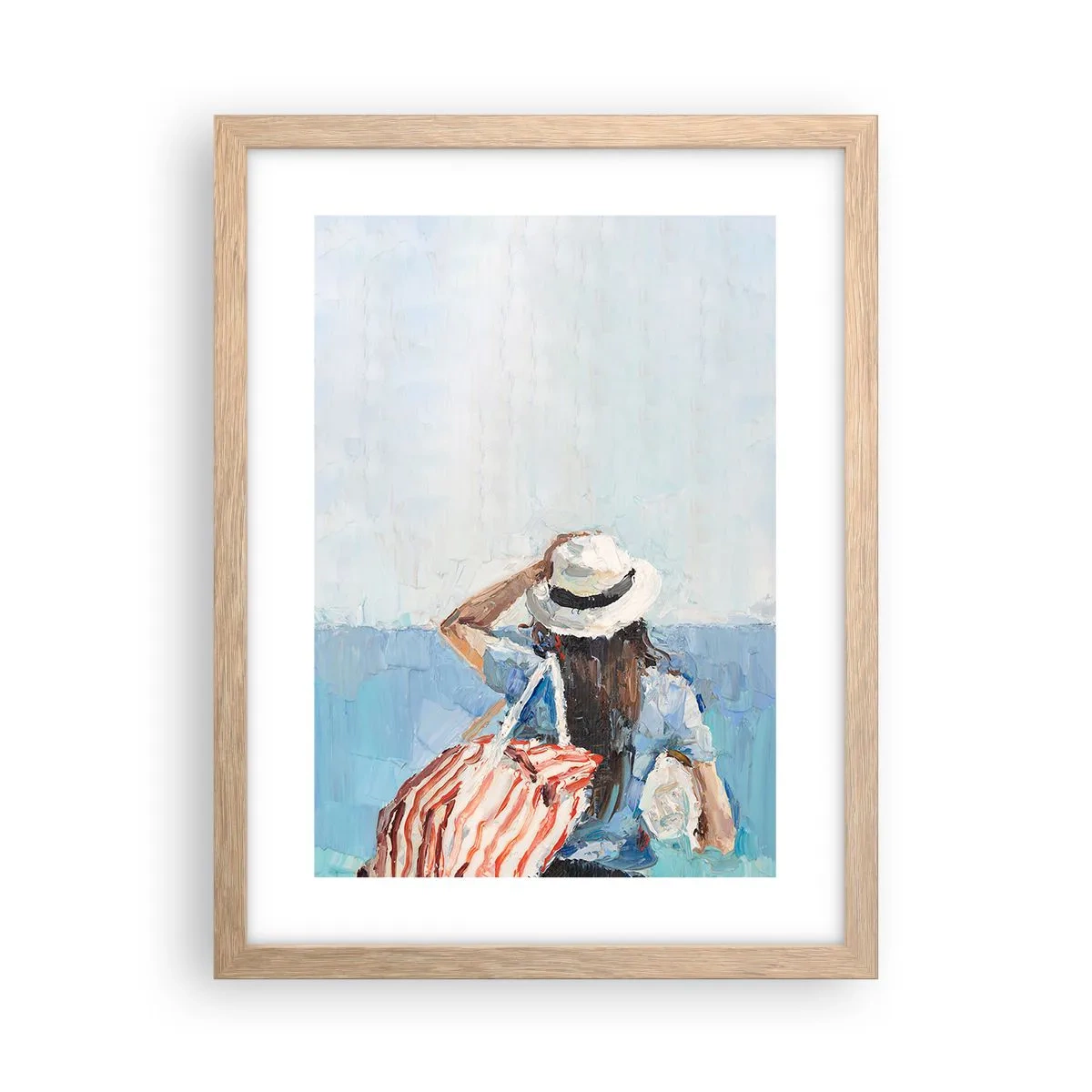 Póster en marco roble claro - Bienvenida a tus vacaciones - 30x40 cm