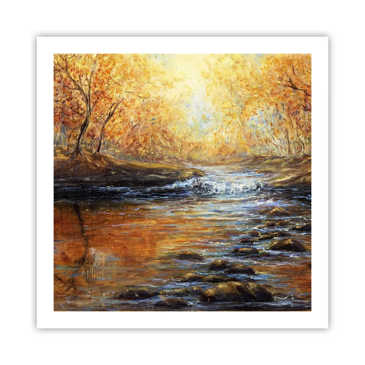 Póster - Arroyo de oro - 60x60 cm