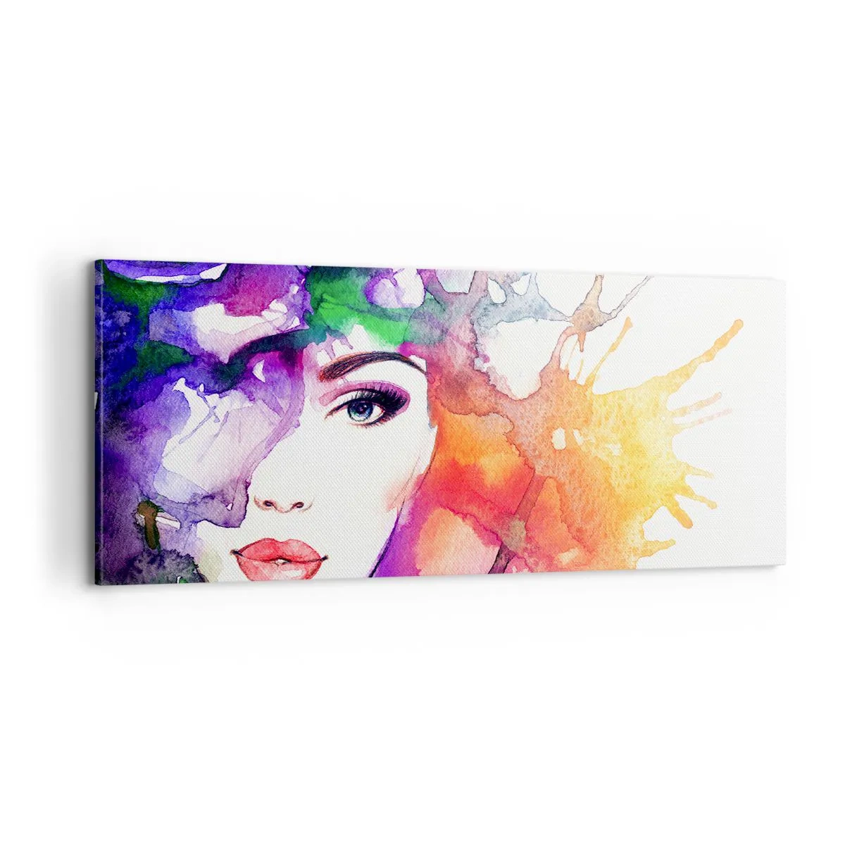 Cuadro sobre lienzo - Impresión de Imagen - Con la cabeza en las nubes - 100x40 cm