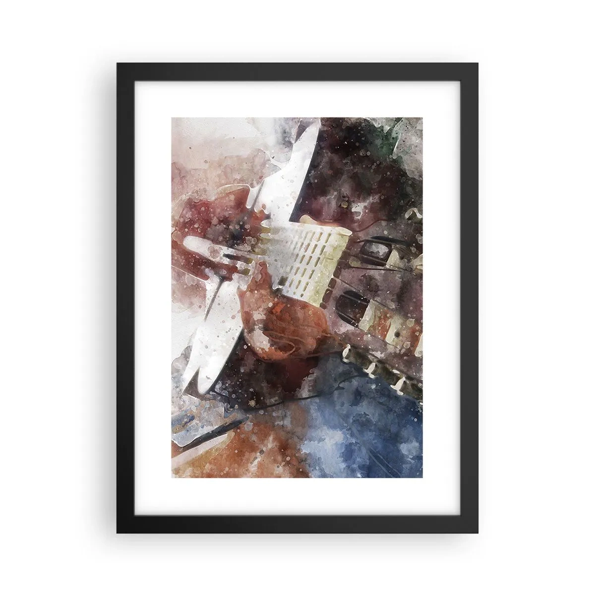 Póster en marco negro - ¿Y qué opinas? - 30x40 cm