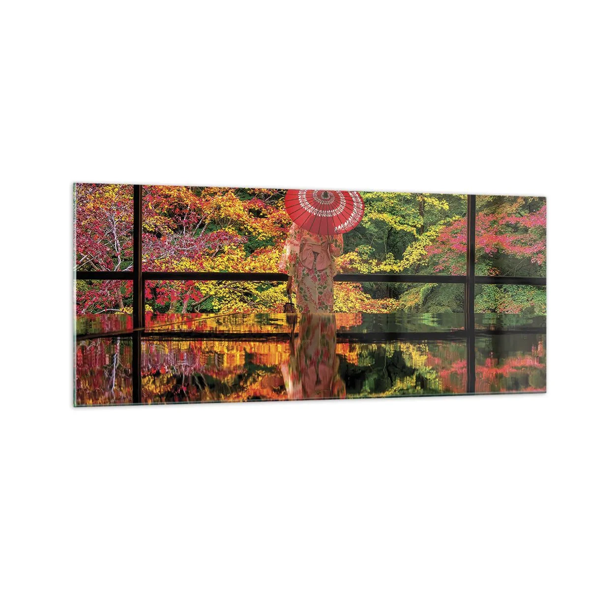 Cuadro sobre vidrio - Impresiones sobre Vidrio - En un templo de la naturaleza - 100x40 cm