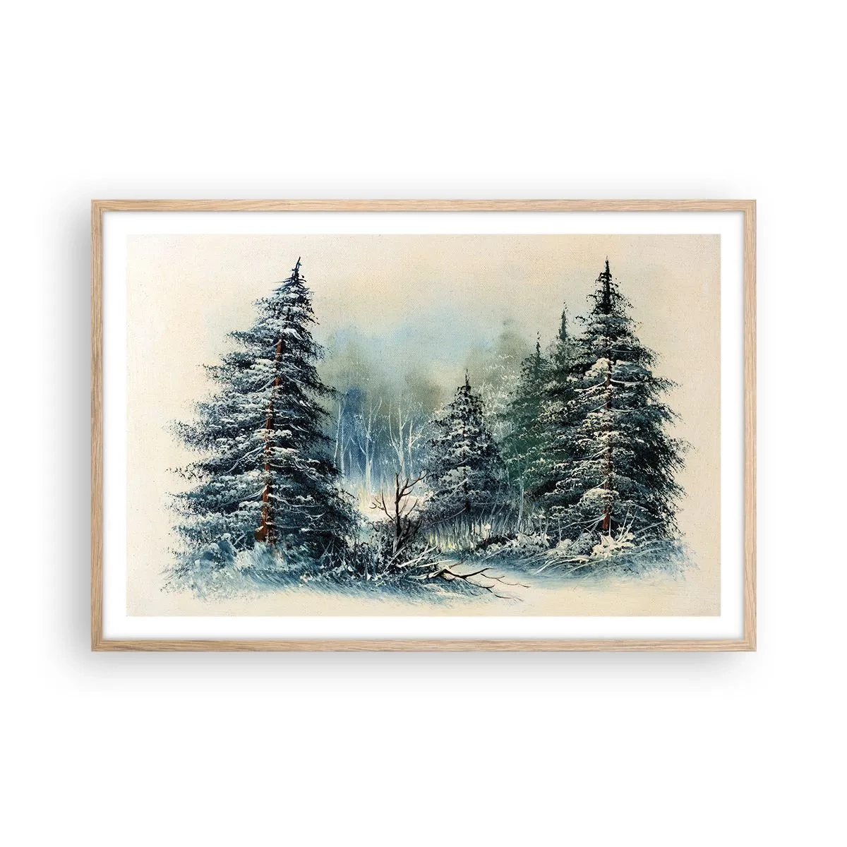 Póster en marco roble claro - Preparados para la Navidad - 91x61 cm