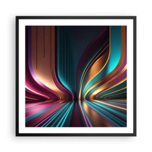 Póster en marco negro - Arquitectura de la luz - 60x60 cm