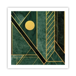 Póster - La dinámica del oro y el azul - 60x60 cm