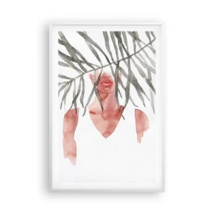 Póster en marco blanco - Dama del trópico - 61x91 cm