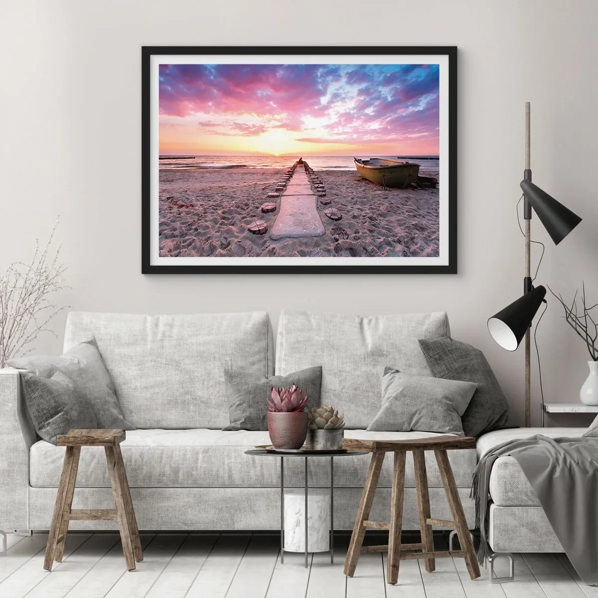 Póster en marco negro - Un momento de profunda experiencia - 91x61 cm