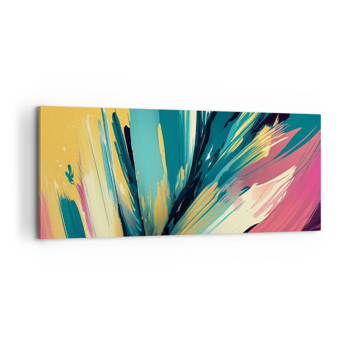 Cuadro sobre lienzo - Impresión de Imagen - Composición - una explosión de alegría - 100x40 cm