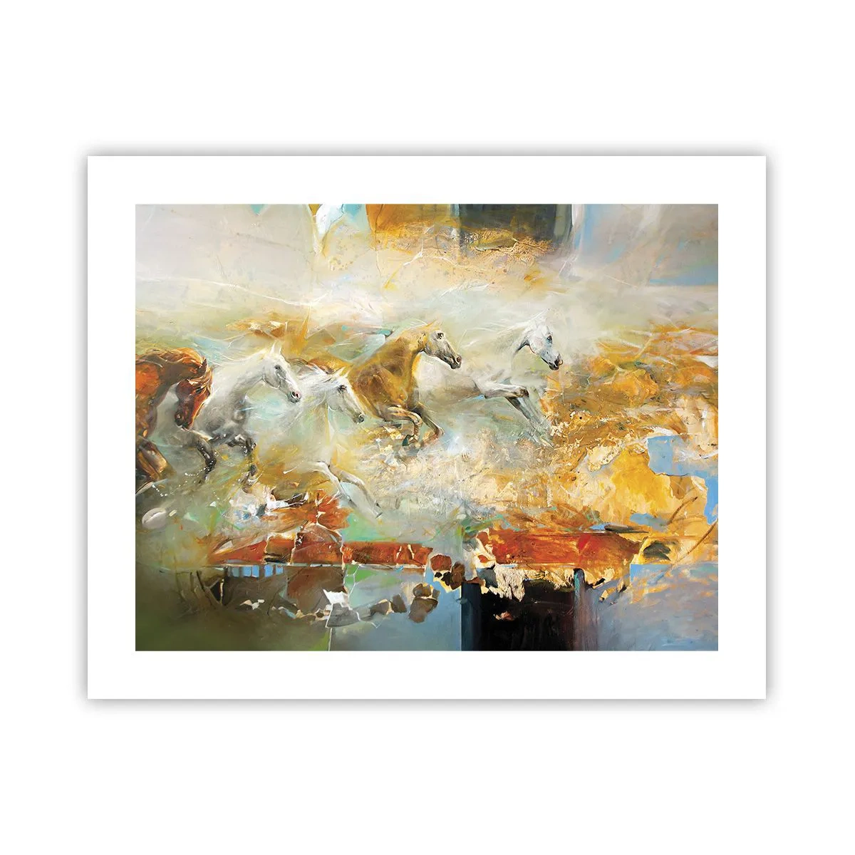 Póster - Galopando a través de la luz - 50x40 cm