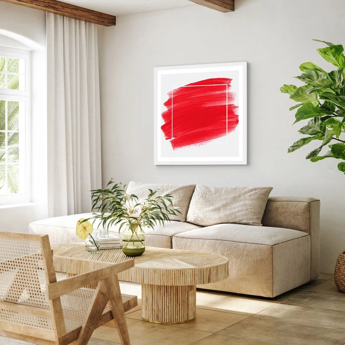 Póster en marco blanco - Fuera del marco - 40x40 cm