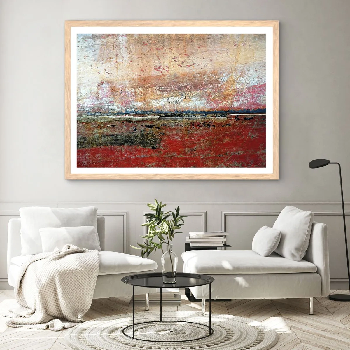 Póster en marco roble claro - Tal vez sea el mar - 100x70 cm