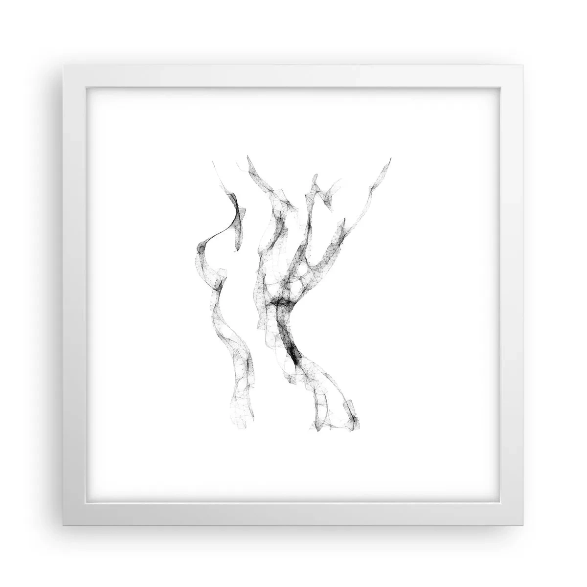 Póster en marco blanco - Hermosa y fuerte - 30x30 cm