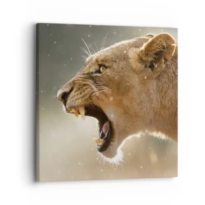 Cuadro sobre lienzo - Impresión de Imagen - Silencio, es mi turno de palabra - 30x30 cm