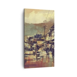 Cuadro sobre lienzo - Impresión de Imagen - La vida como riqueza de grises - 45x80 cm